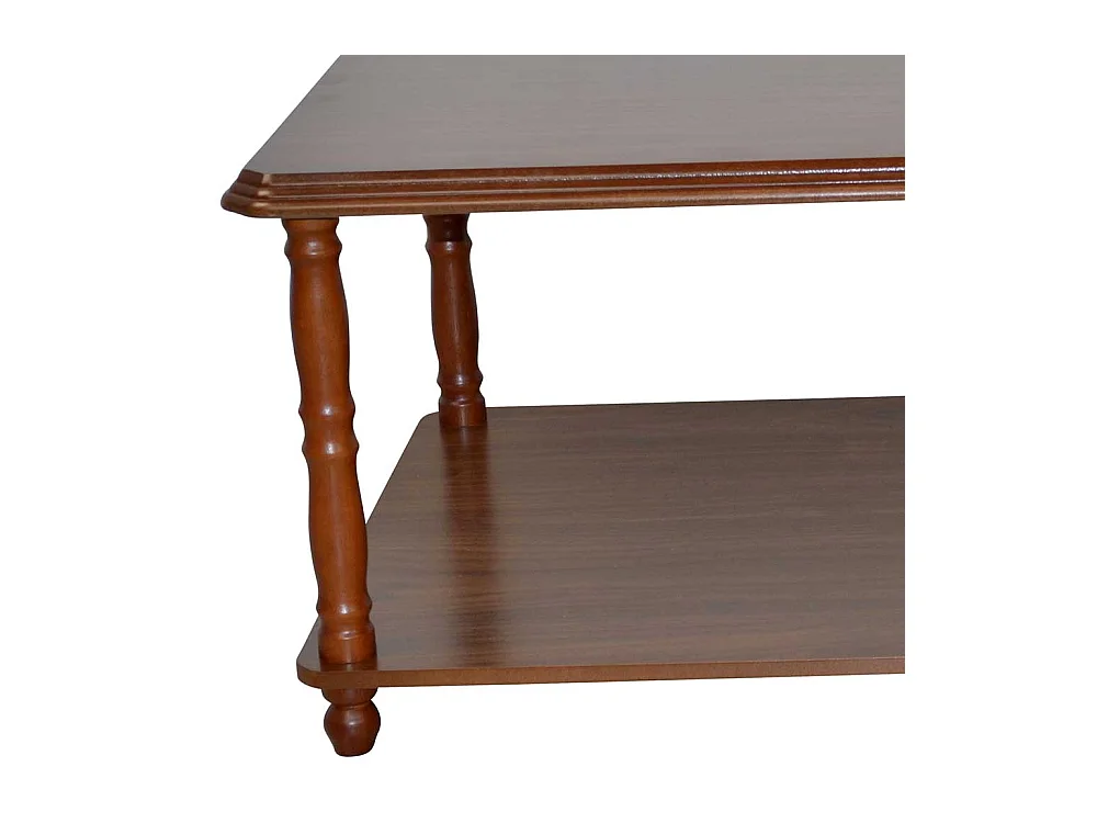 Sofatisch klassisch Gestell Holz gedrechselt Walnussfarben