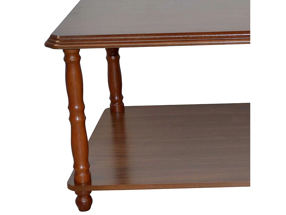 Sofatisch klassisch Gestell Holz gedrechselt Walnussfarben