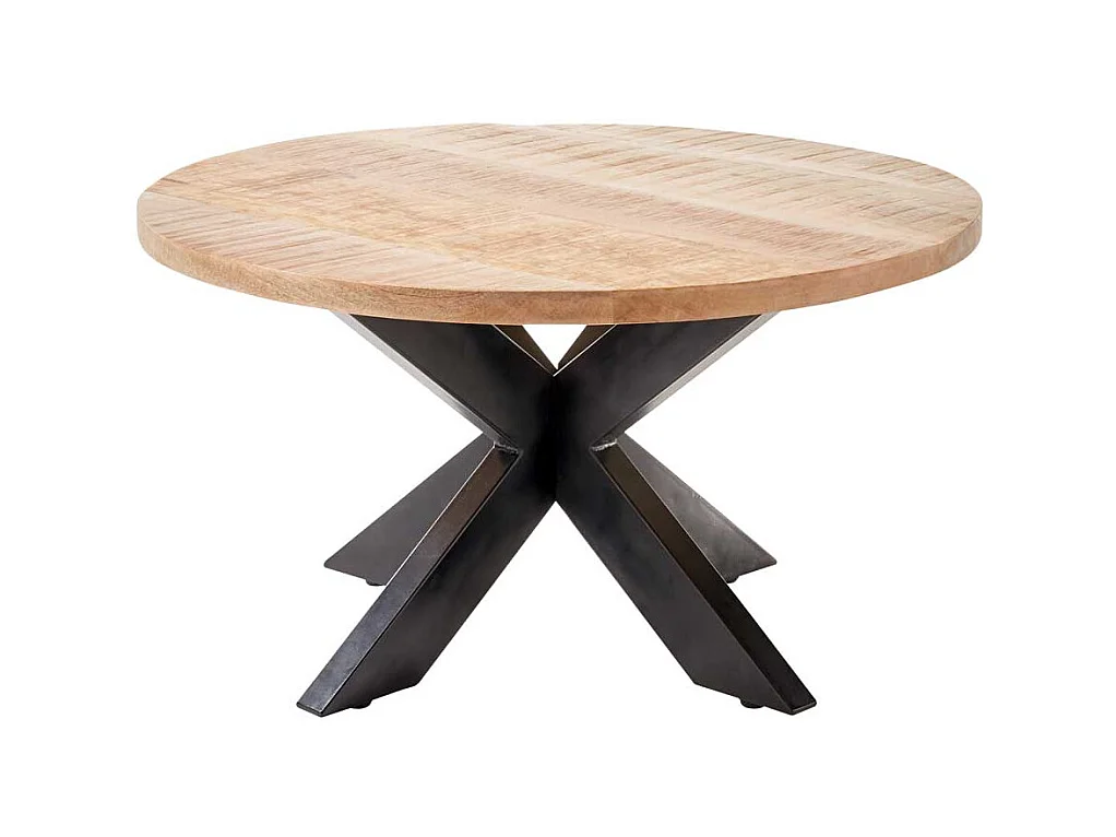 Wohnzimmer Tisch aus Mangobaum Massivholz Industry und Loft Stil