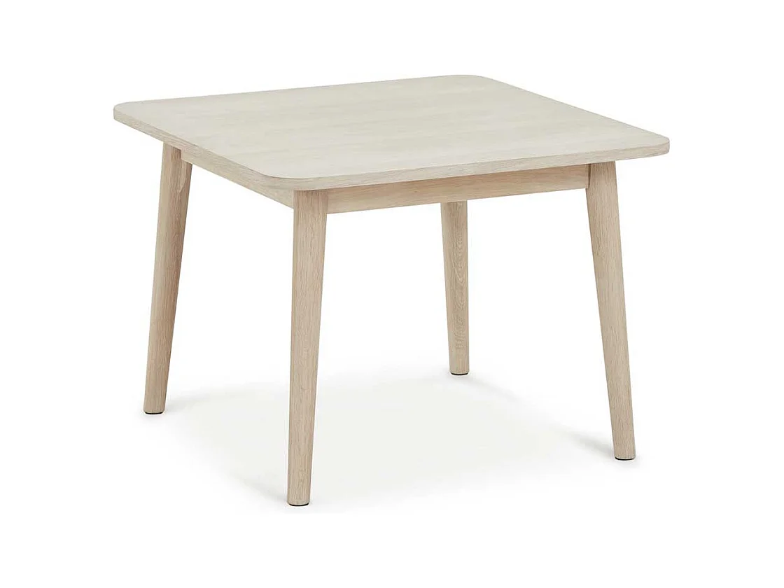 Couchtisch Sofatisch in Eiche weiß mit Vierfußgestell