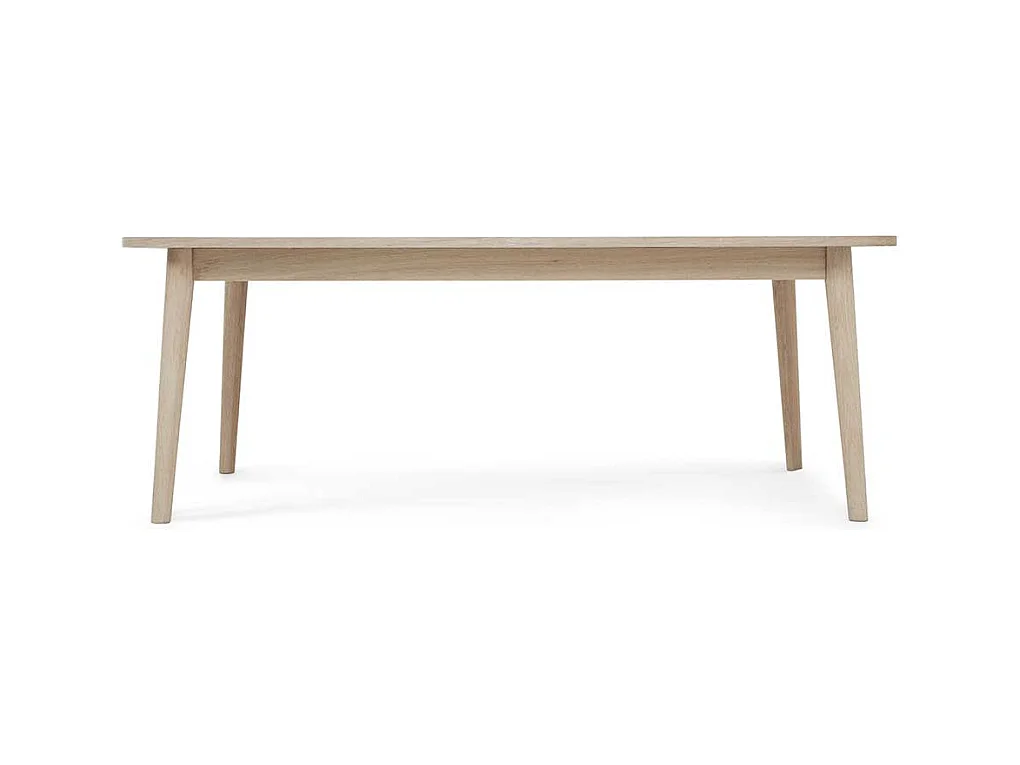 Couchtisch Sofatisch in Eiche weiß mit Vierfußgestell