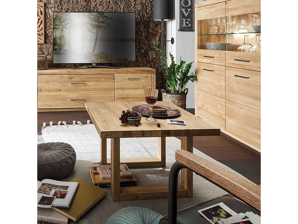 Couchtisch aus Wildeiche Massivholz geölt