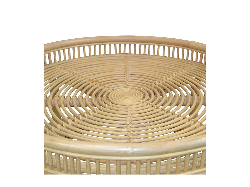 Tisch aus Rattan Geflecht im Landhaus Stil 41 cm hoch