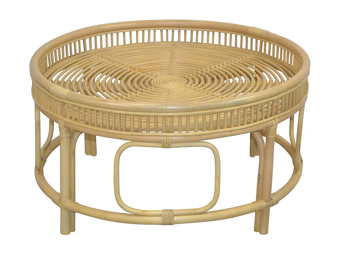 Tisch aus Rattan Geflecht im Landhaus Stil 41 cm hoch