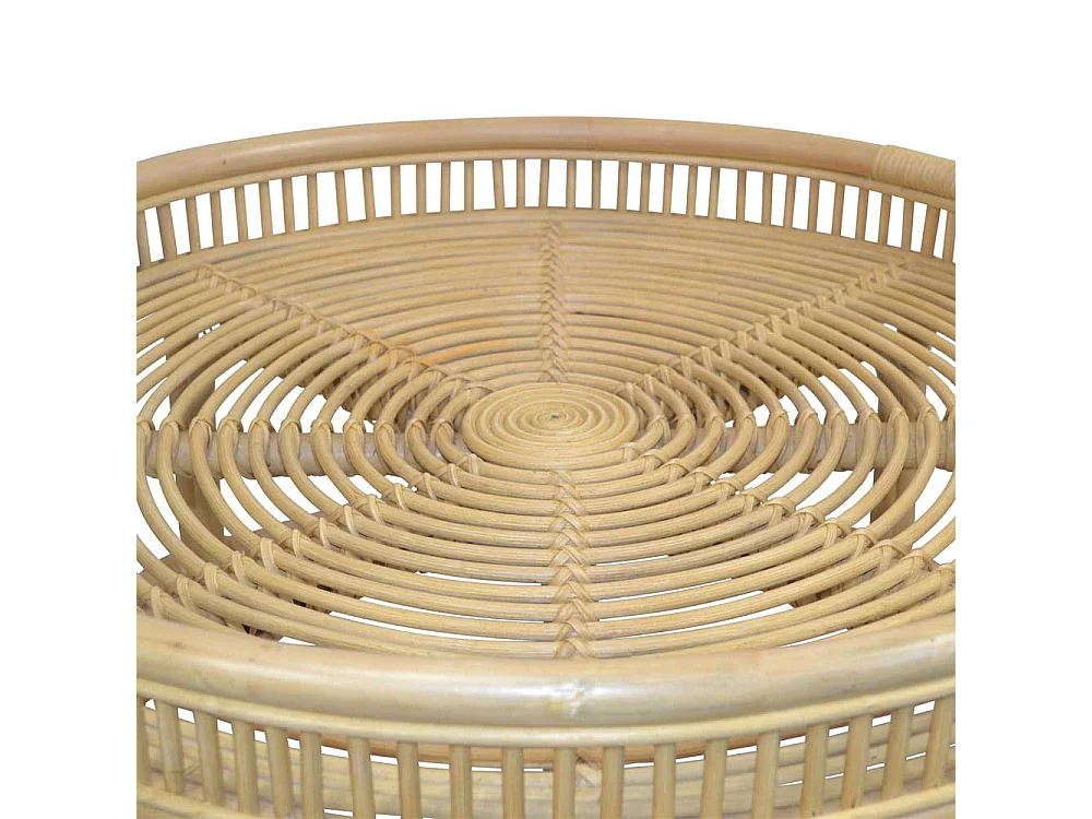 Tisch aus Rattan Geflecht im Landhaus Stil 41 cm hoch