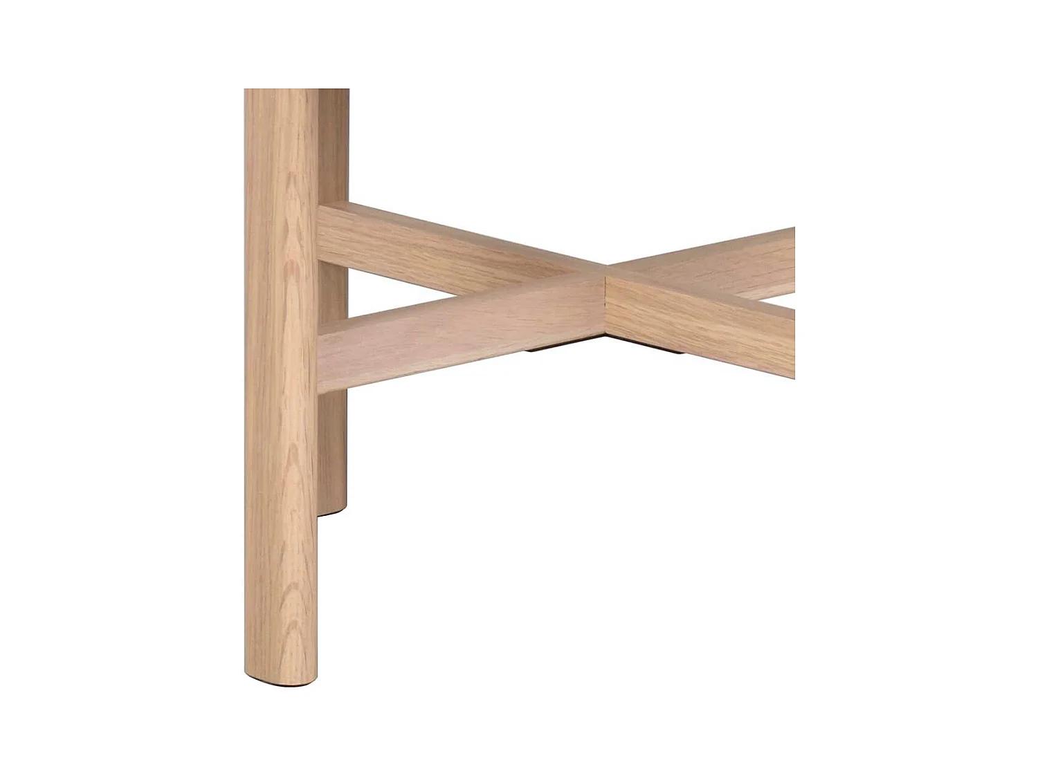 Moderner Sofatisch aus Keramik in Beige Eiche Massivholz