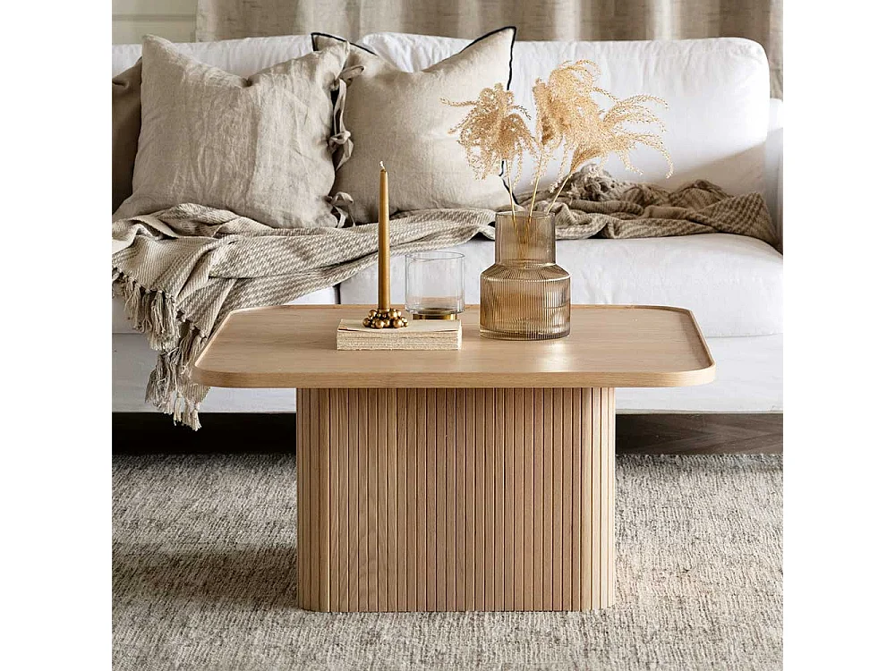 Wohnzimmer Tisch mit quadratischer Tischplatte Siebziger Jahre Look