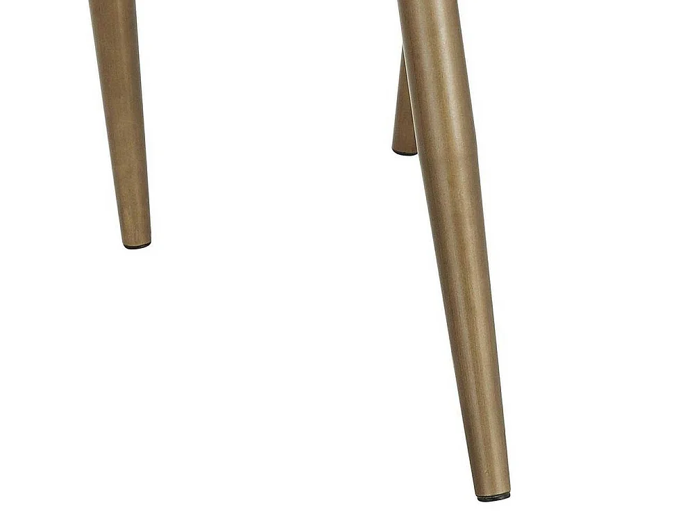 Designertisch Set aus Leichtbeton und Metall Beton Grau und Messingfarben (zweiteilig)