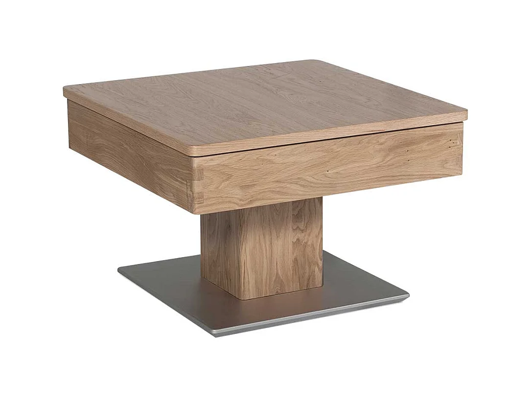 Sofatisch in Eiche Bianco furniert höhenverstellbar