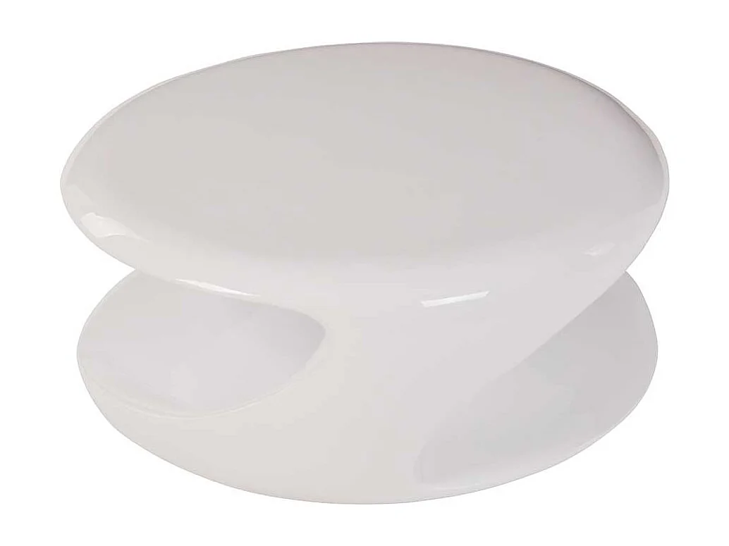 Moderner Couchtisch in Weiß Hochglanz 80 cm breit