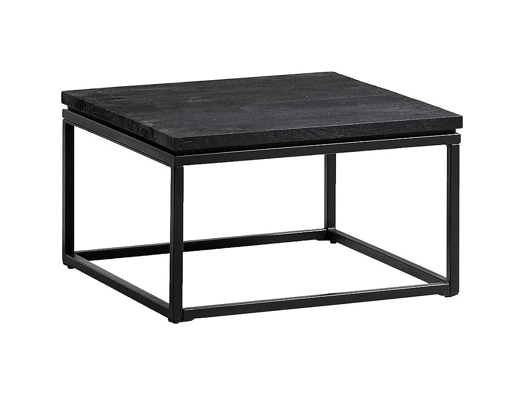 Couchtisch Sofatisch in Schwarz aus Metall und Holz