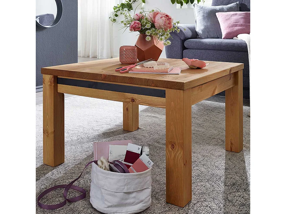 Echtholztisch in Eichefarben Kiefer Massivholz