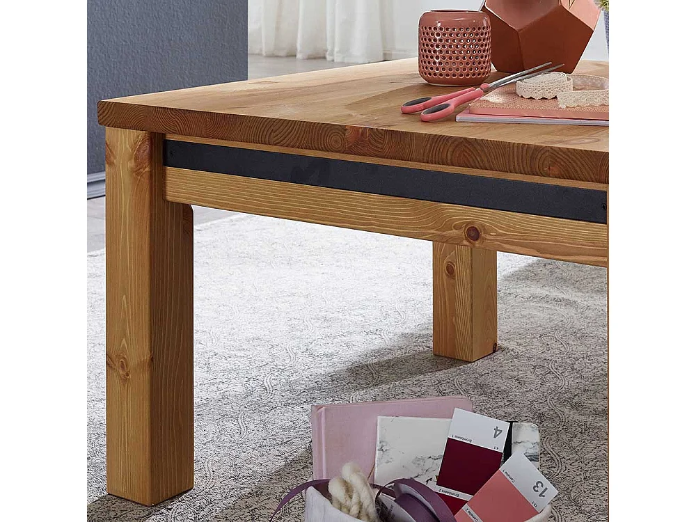 Echtholztisch in Eichefarben Kiefer Massivholz