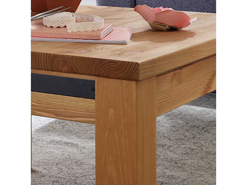 Echtholztisch in Eichefarben Kiefer Massivholz