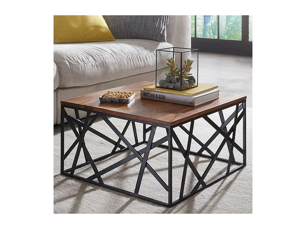 Sofatisch aus Sheesham Massivholz Eisen