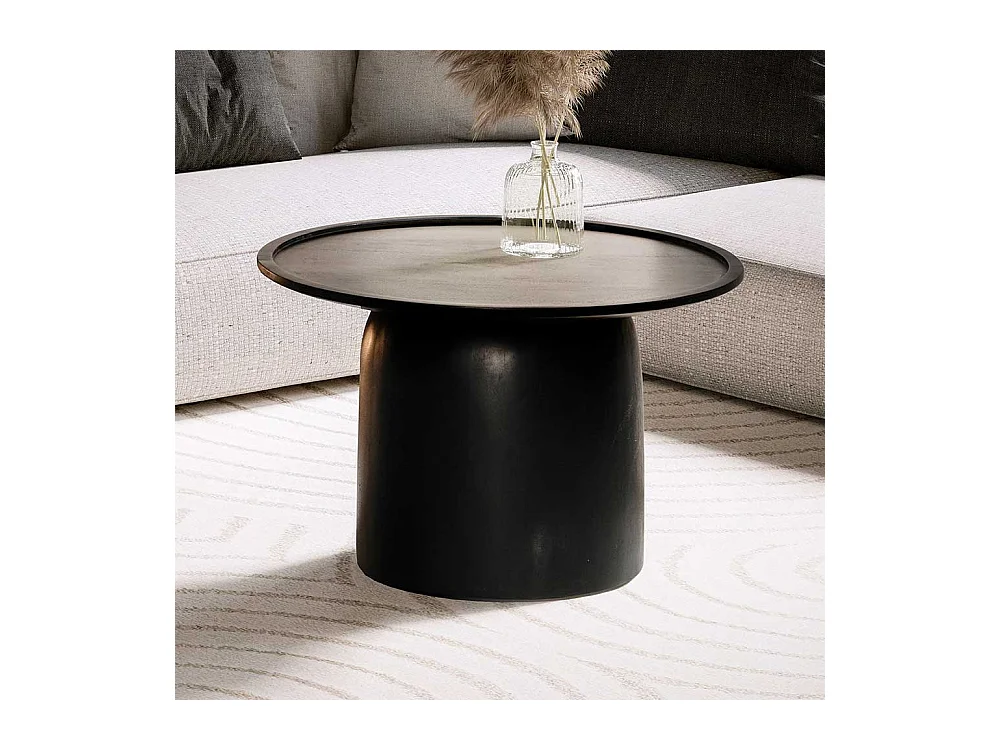 Couchtisch in runder Form Massivholz