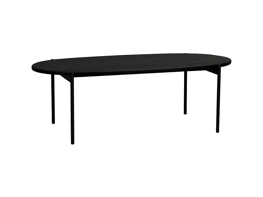 Sofatisch in Schwarz ovale Form