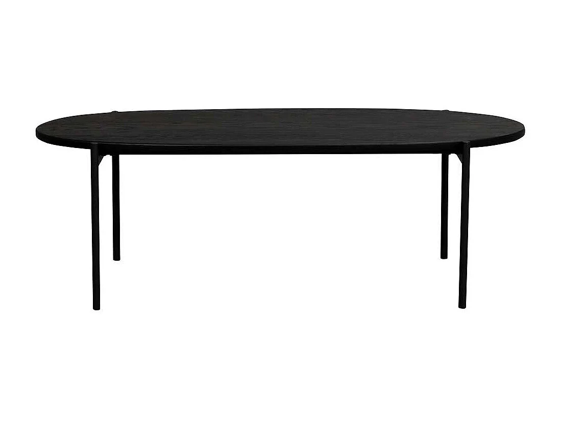 Sofatisch in Schwarz ovale Form