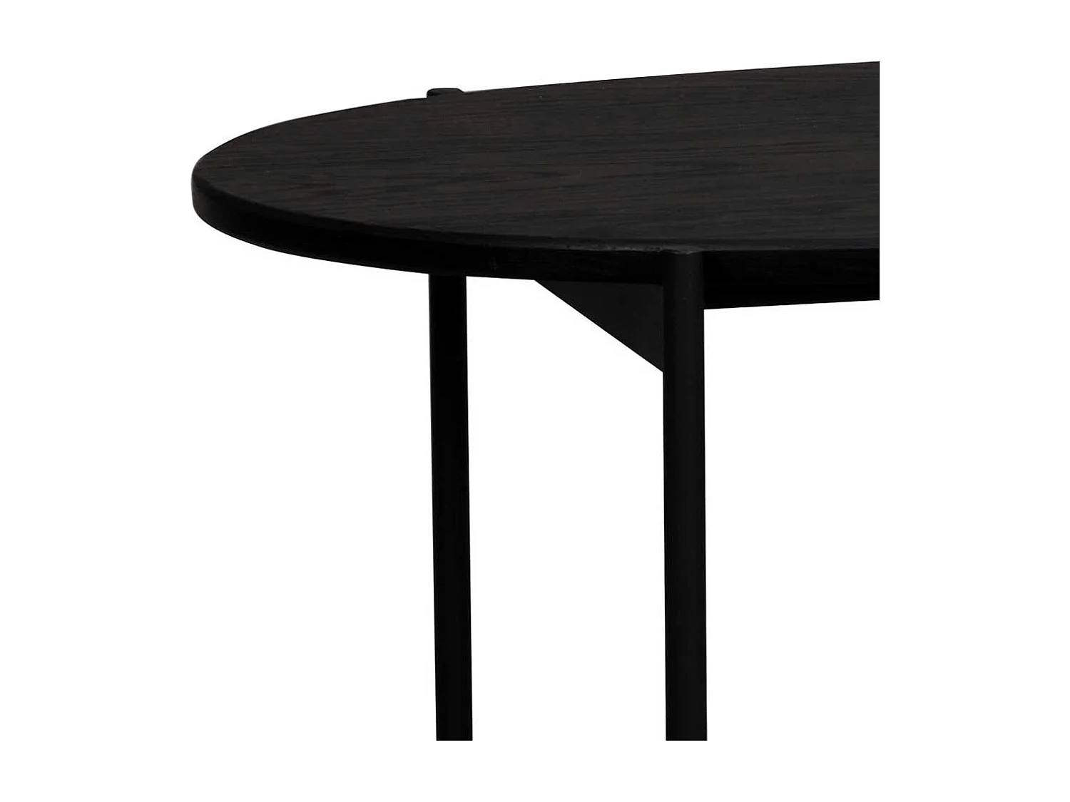 Sofatisch in Schwarz ovale Form