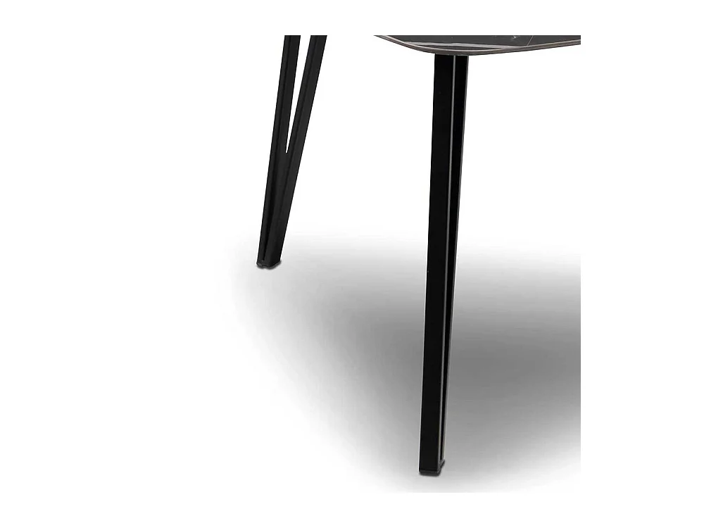 Couchtisch Sofatisch mit Steinplatte und Dreifußgestell