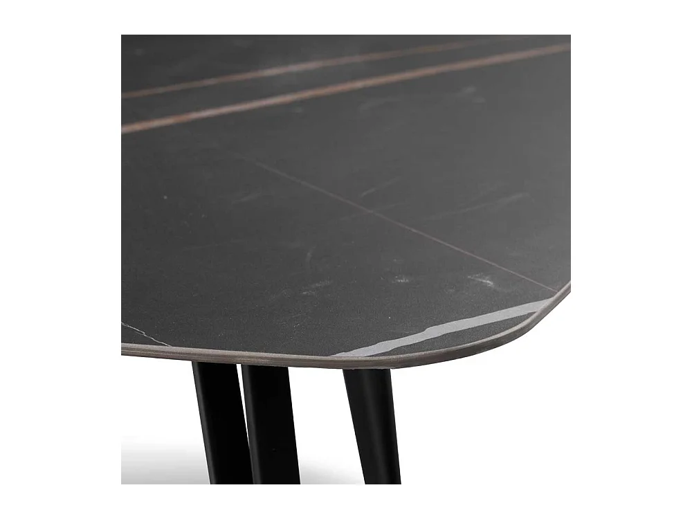 Couchtisch Sofatisch mit Steinplatte und Dreifußgestell