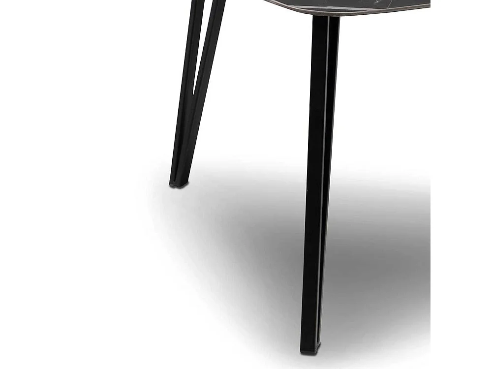 Couchtisch Sofatisch mit Steinplatte und Dreifußgestell