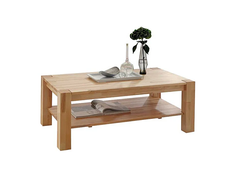 Couchtisch aus Kernbuche Massivholz 45 cm hoch