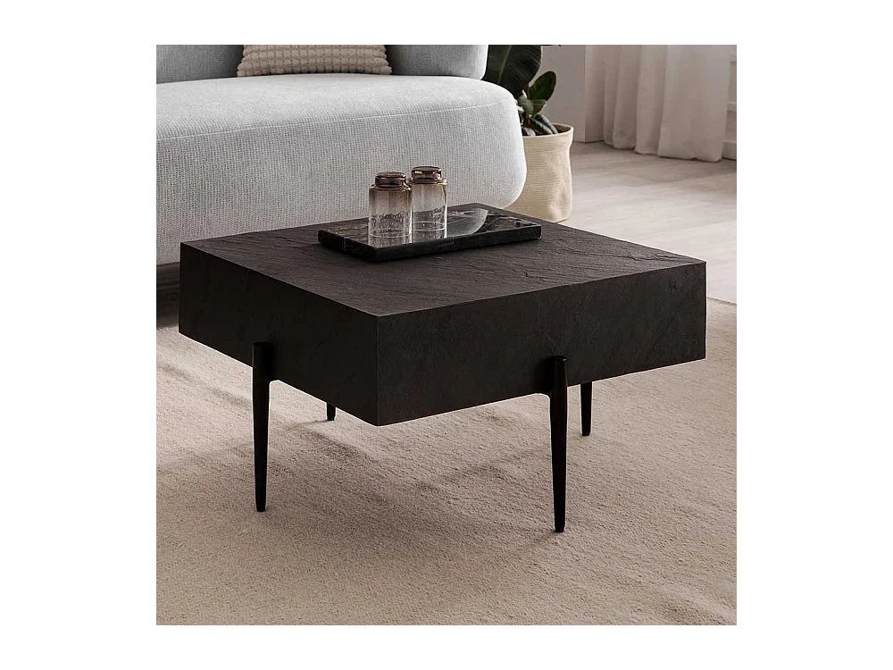 Designercouchtisch Sofatisch in Anthrazit - Steinoptik beschichtet