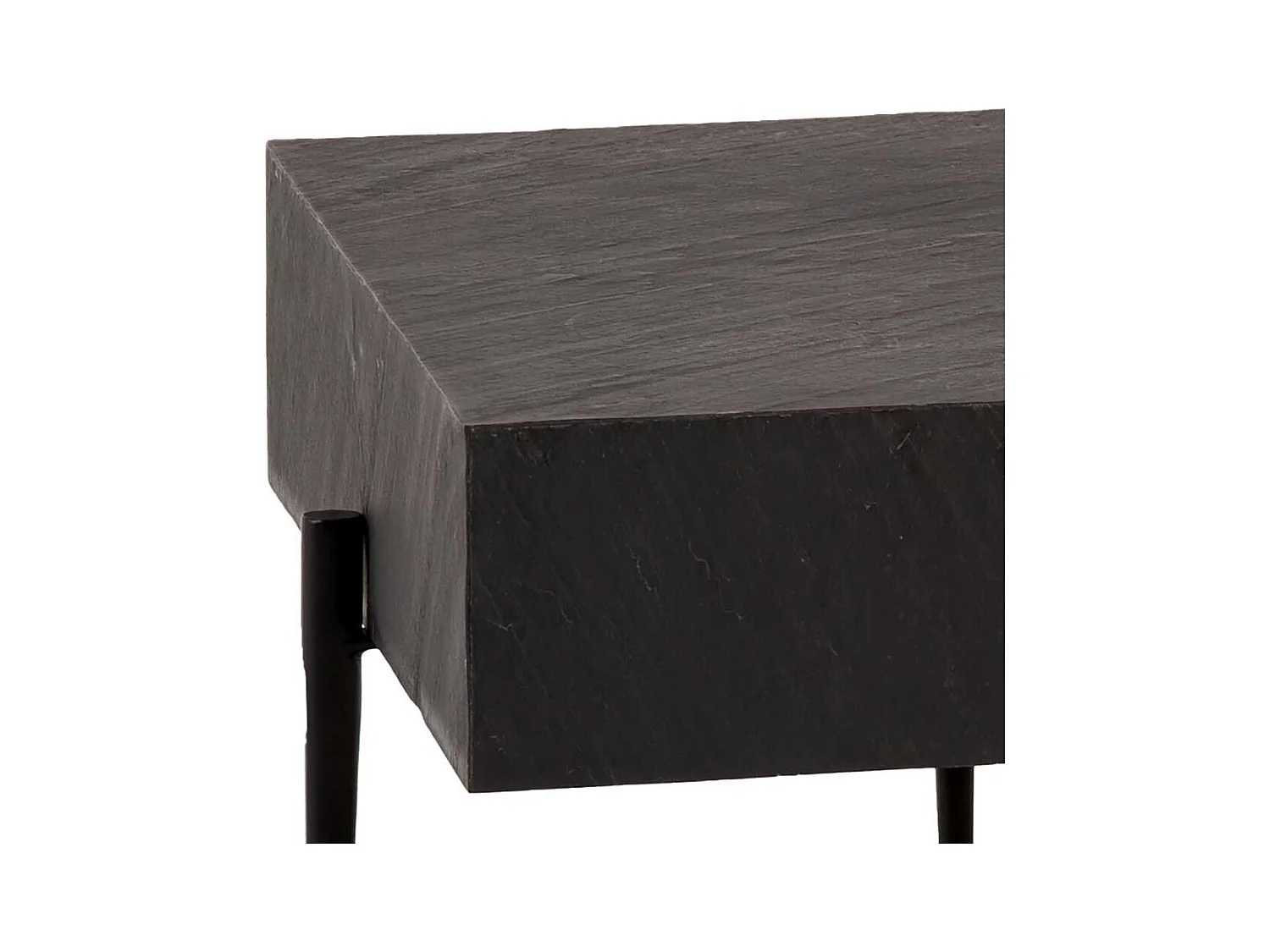 Designercouchtisch Sofatisch in Anthrazit - Steinoptik beschichtet