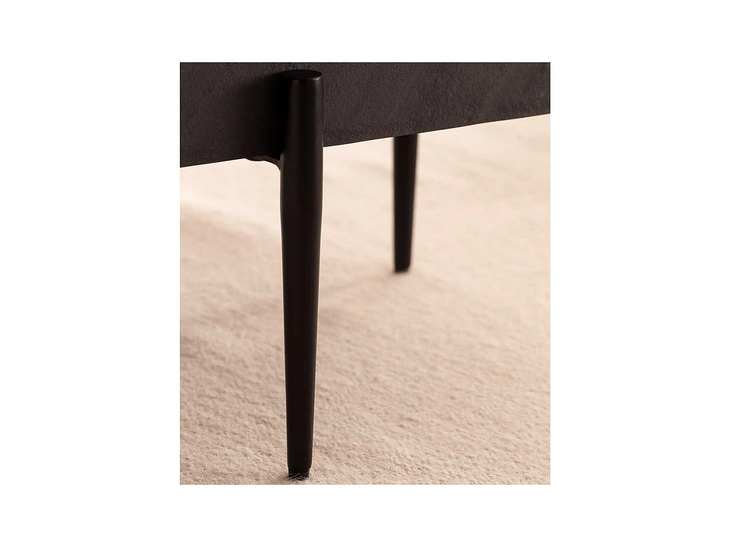 Designercouchtisch Sofatisch in Anthrazit - Steinoptik beschichtet
