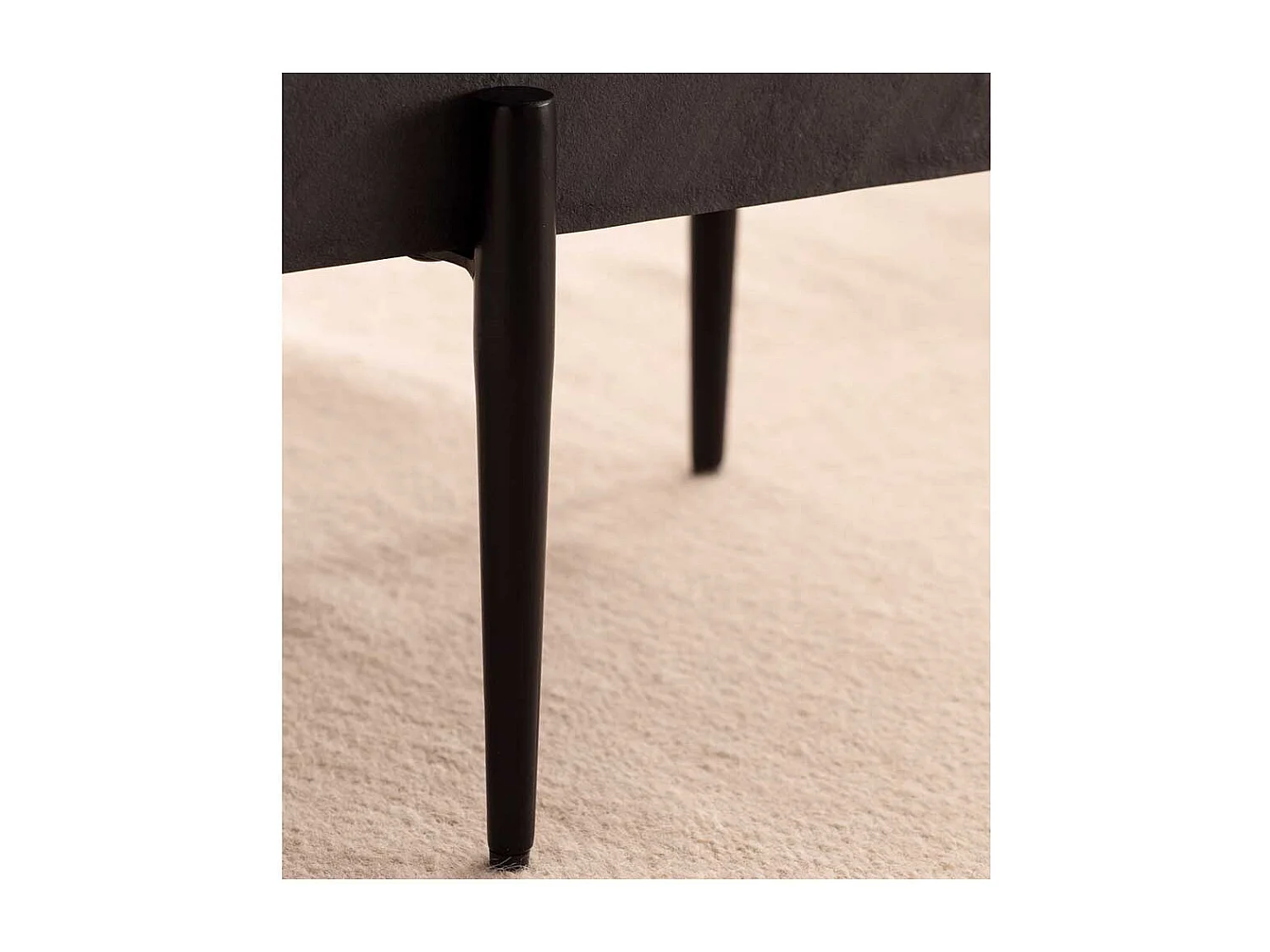 Designercouchtisch Sofatisch in Anthrazit - Steinoptik beschichtet