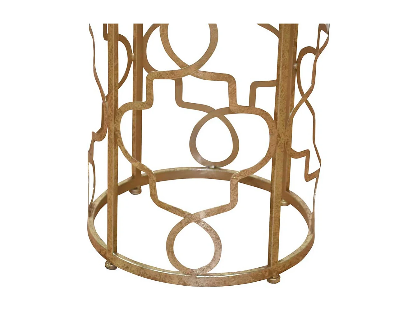 Designertisch in Gold Spiegelglas