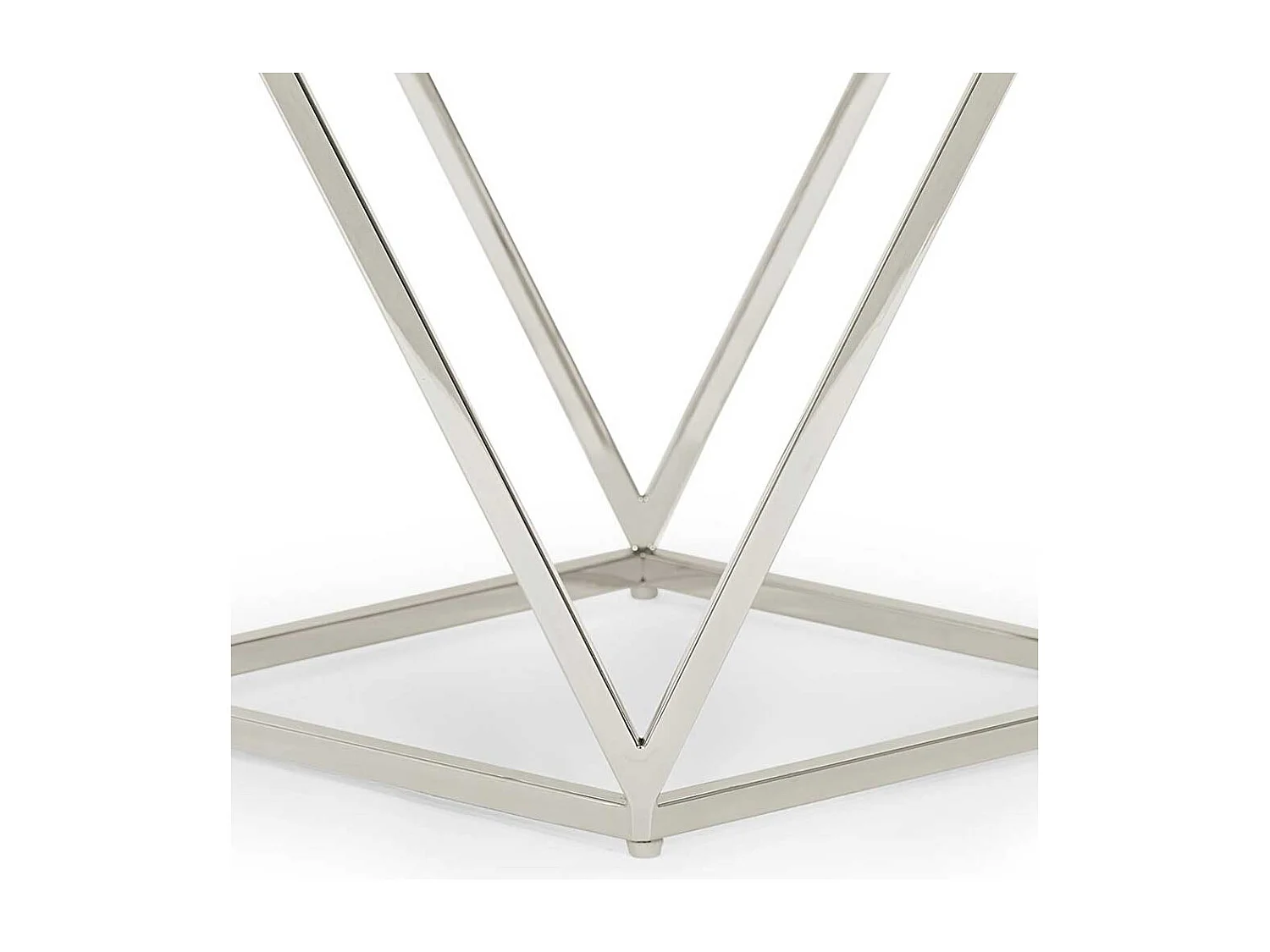 Glastisch aus Rauchglas und Edelstahl 56 cm hoch