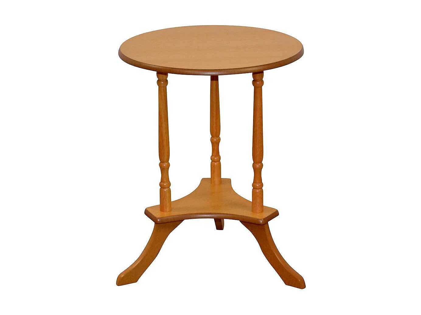 Runder Telefontisch in Buchefarben klassischen Stil