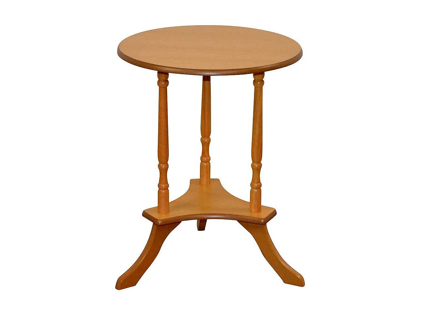 Runder Telefontisch in Buchefarben klassischen Stil