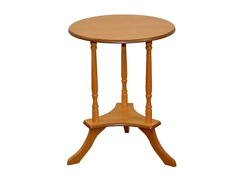 Runder Telefontisch in Buchefarben klassischen Stil