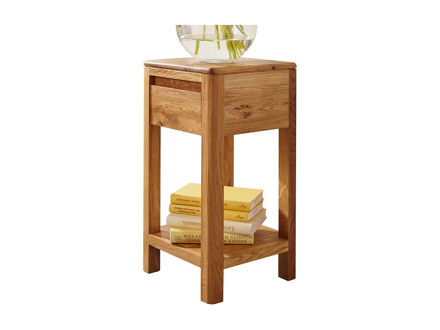 Telefontisch aus Wildeiche Massivholz Schublade