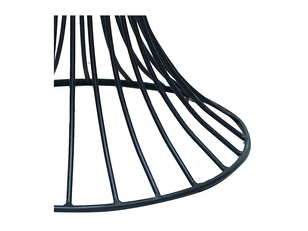 Tisch Massivholz und Metall 50 cm hoch