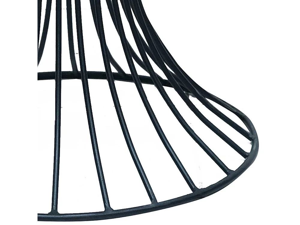 Tisch Massivholz und Metall 50 cm hoch