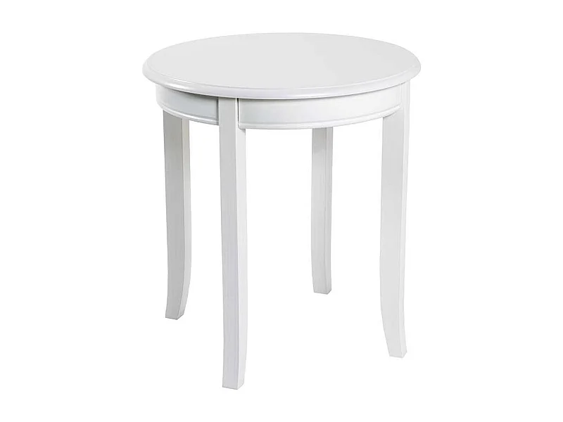 Runder Beitisch in Weiß Vintage Design