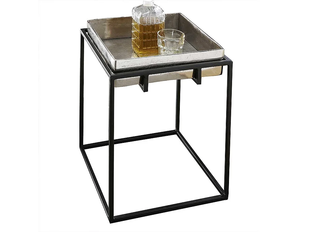 Kleiner Wohnzimmer Tisch mit abnehmbarer Tischplatte Metall