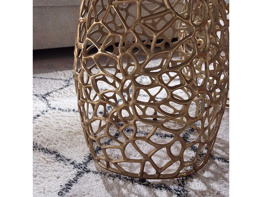 Metall Wohnzimmer Tische in Goldfarben Aluminium (zweiteilig)