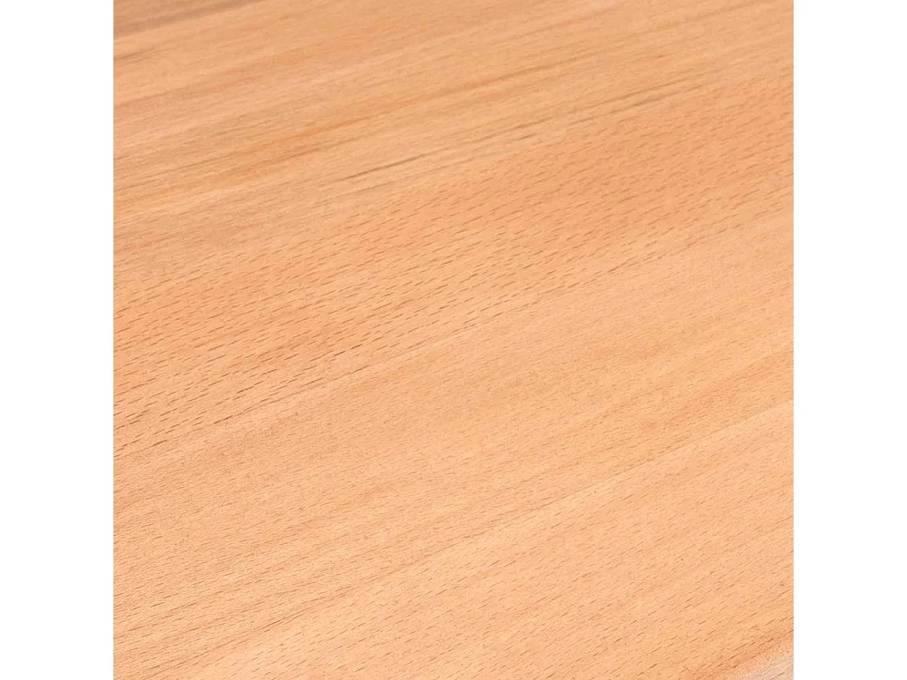 Vollholztisch aus Kernbuche Massivholz und Metall rund