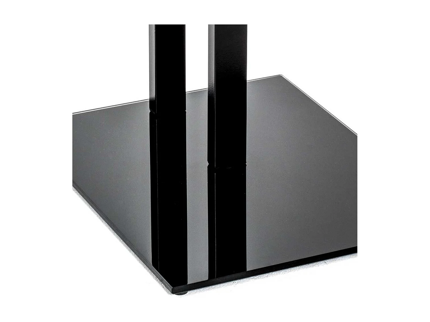 Glas Anstelltisch in Schwarz Sicherheitsglas & Metall