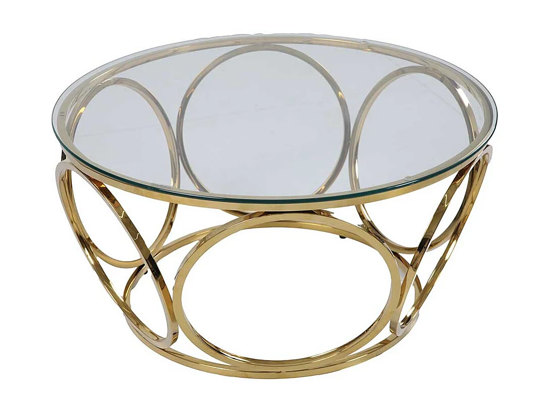 Salontisch aus Glas Ringgestell