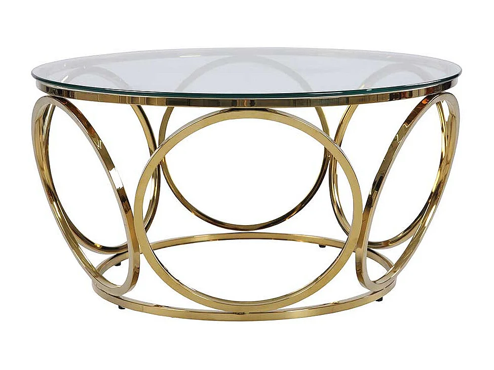 Salontisch aus Glas Ringgestell