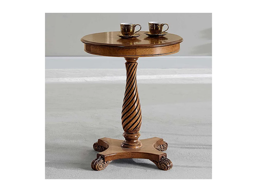 Stilmöbel Wohnzimmertisch in Buche Braun 60x72x60 cm