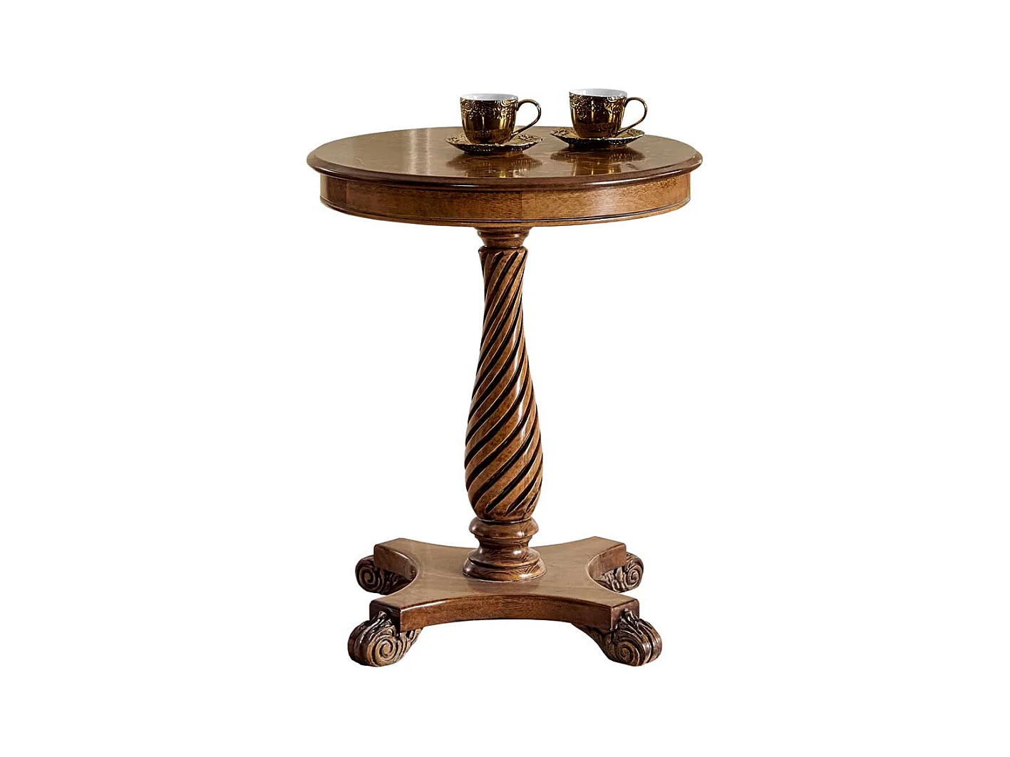 Stilmöbel Wohnzimmertisch in Buche Braun 60x72x60 cm