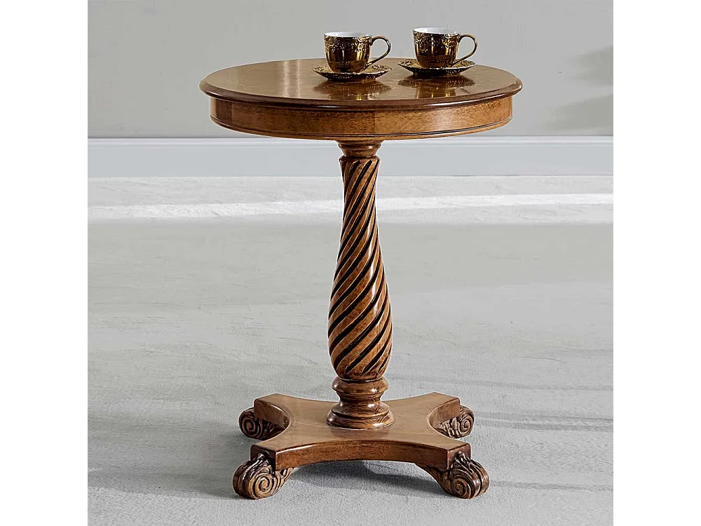 Stilmöbel Wohnzimmertisch in Buche Braun 60x72x60 cm