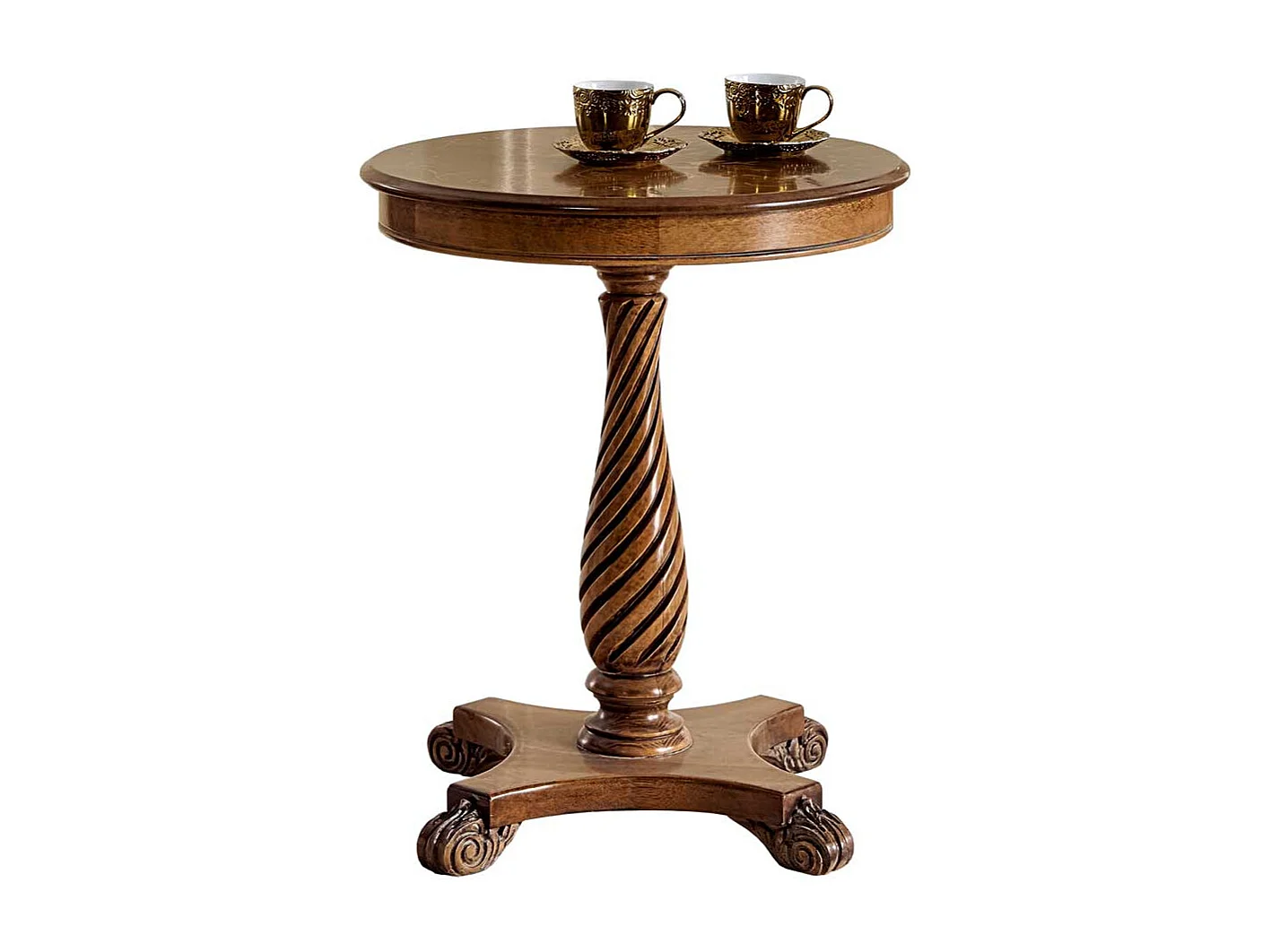 Stilmöbel Wohnzimmertisch in Buche Braun 60x72x60 cm